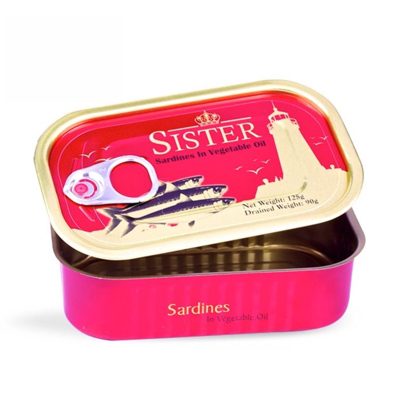 #311 Colored Iron Rectangular Empty Two-Piece Can
