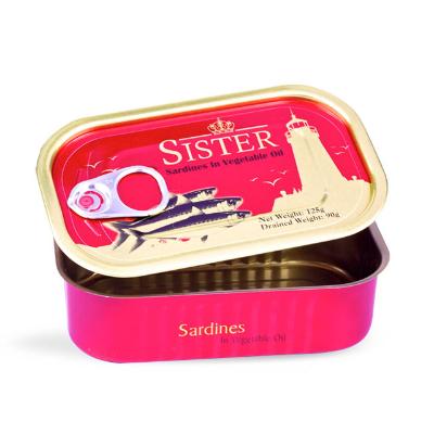 #311 Colored Iron Rectangular Empty Two-Piece Can