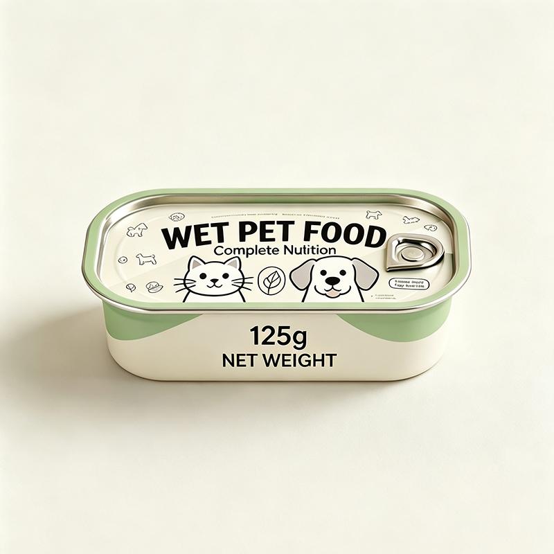 Straight 1/4 Club Can, 2‑Piece Food‑Grade Tinplate Rectangular Can for Sardine, Tuna & Wet Pet Food