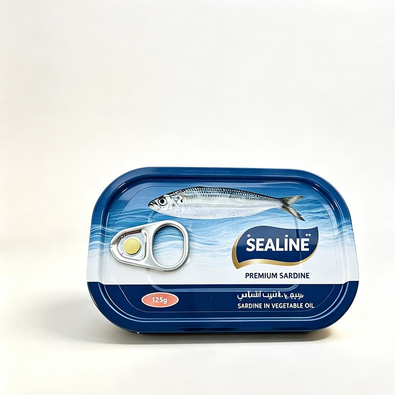 empty aluminum two piece 1/4 club sardine fish can