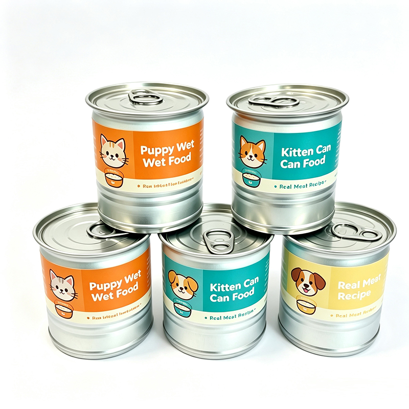 Food-Grade Multi-Use Round Tin Cans for Pet Food Packaging