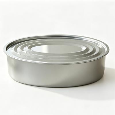 Tin Container with Easy Open Lid for Tuna Fish Sardines Packaging Oval Shape Tin Can