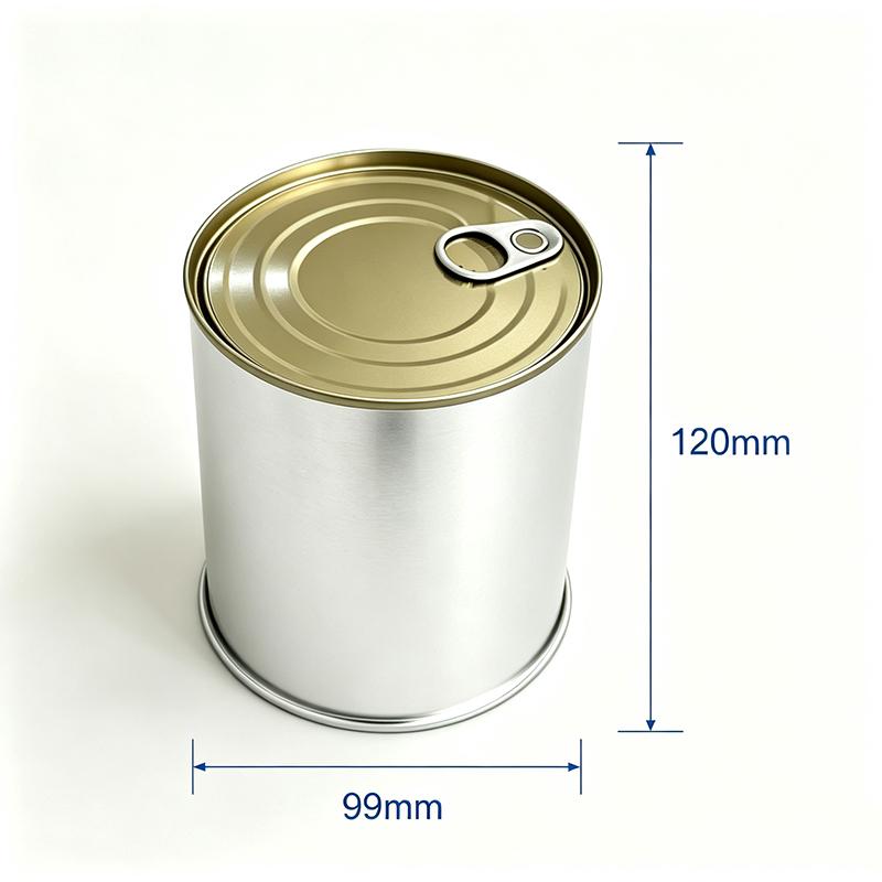 Bulk 99x120mm Large Food Tins | Empty 800g Cylindrical Canisters for Institutional Packing