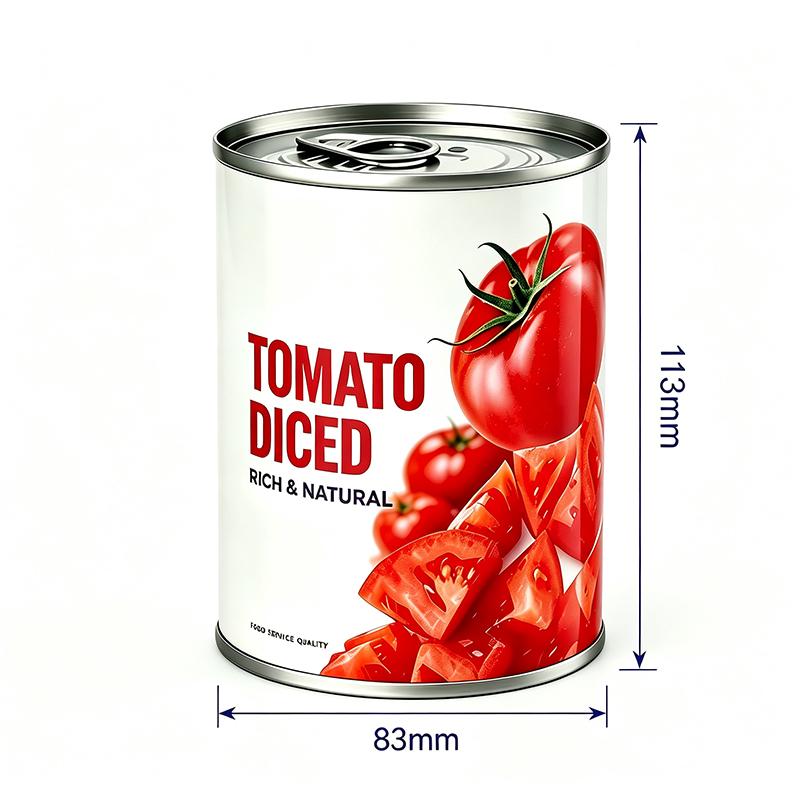 Wholesale 425g Empty Cylindrical Tin Cans | 83x113mm Metal Packaging for Tomato Diced