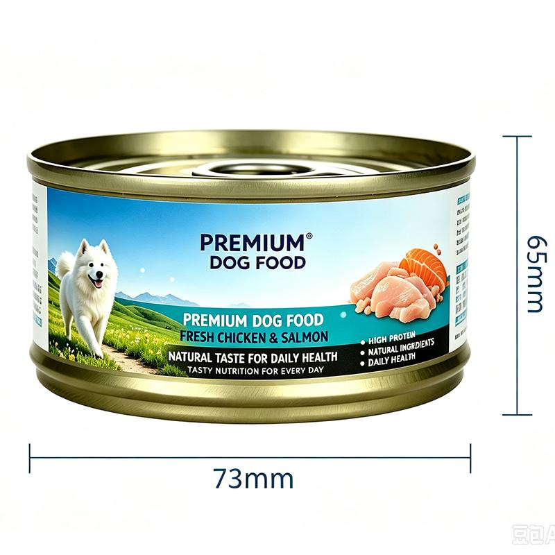 Custom Printed Logo Matte Easy Open Food Grade Tinplate Pet Food Cans with Crown Cap Lid Model #401