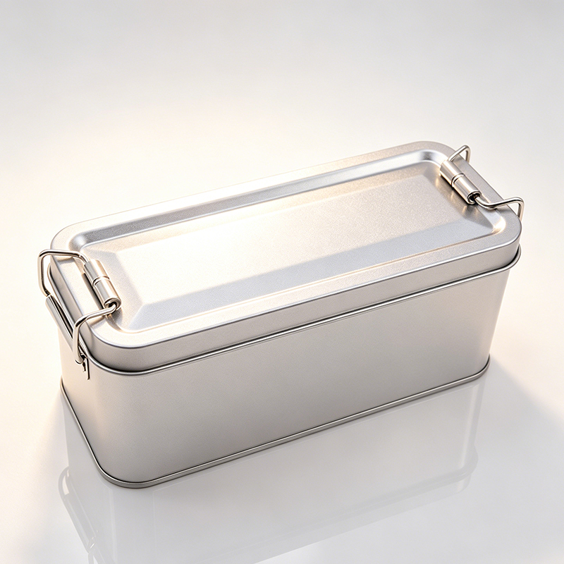 Food-Grade Metal Tin Lunch Box with Lock Buckle Lid for Kids & Food Packaging