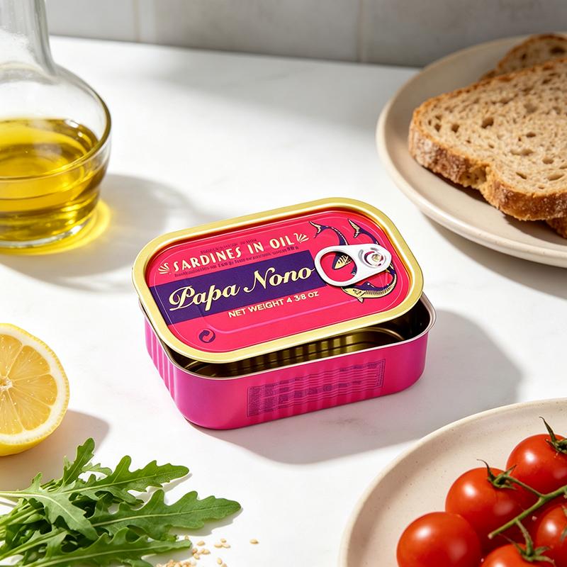 Wholesale 311# Rectangular Empty Sardine Cans | 2-Piece 1/4 Club