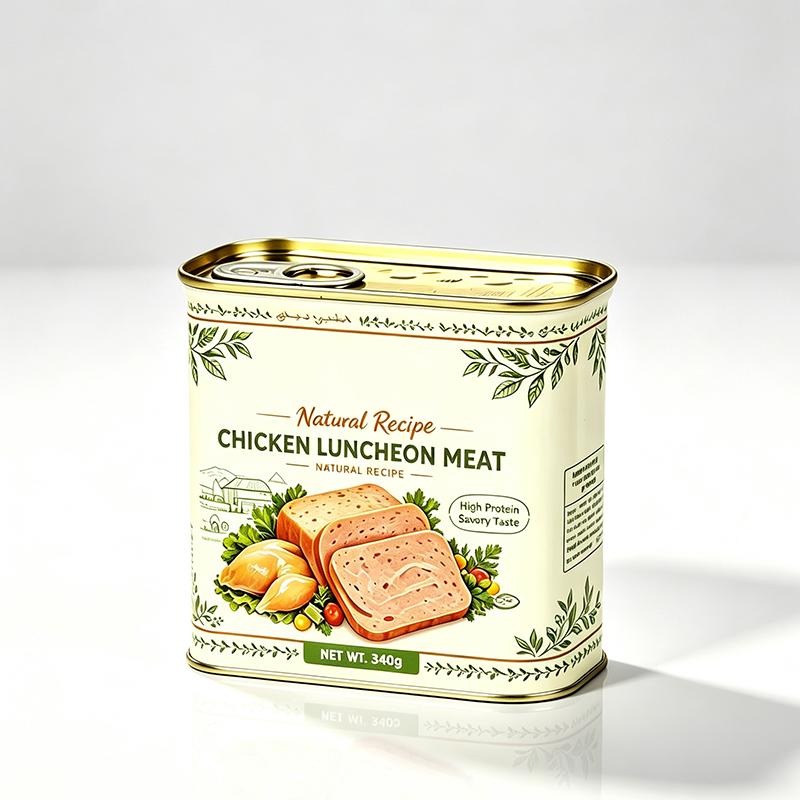 340g (12oz)  Rectangular Luncheon Meat Empty Tin Can with EOE Lid
