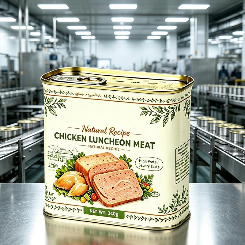 340g (12oz)  Rectangular Luncheon Meat Empty Tin Can with EOE Lid