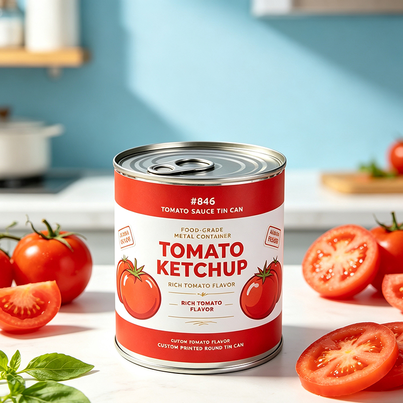 #846 Empty Tinplate Cans for Diced Tomatoes | Food-Grade Canning Packaging