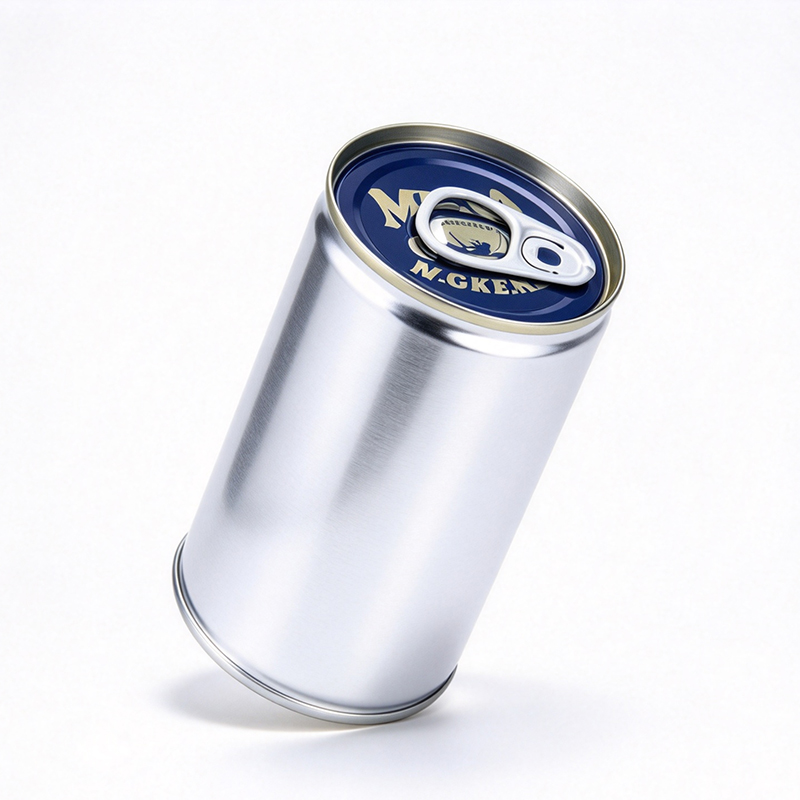 Bulk Empty 3-Piece Silver Tin Cans with Custom Printed Easy-Open Ends