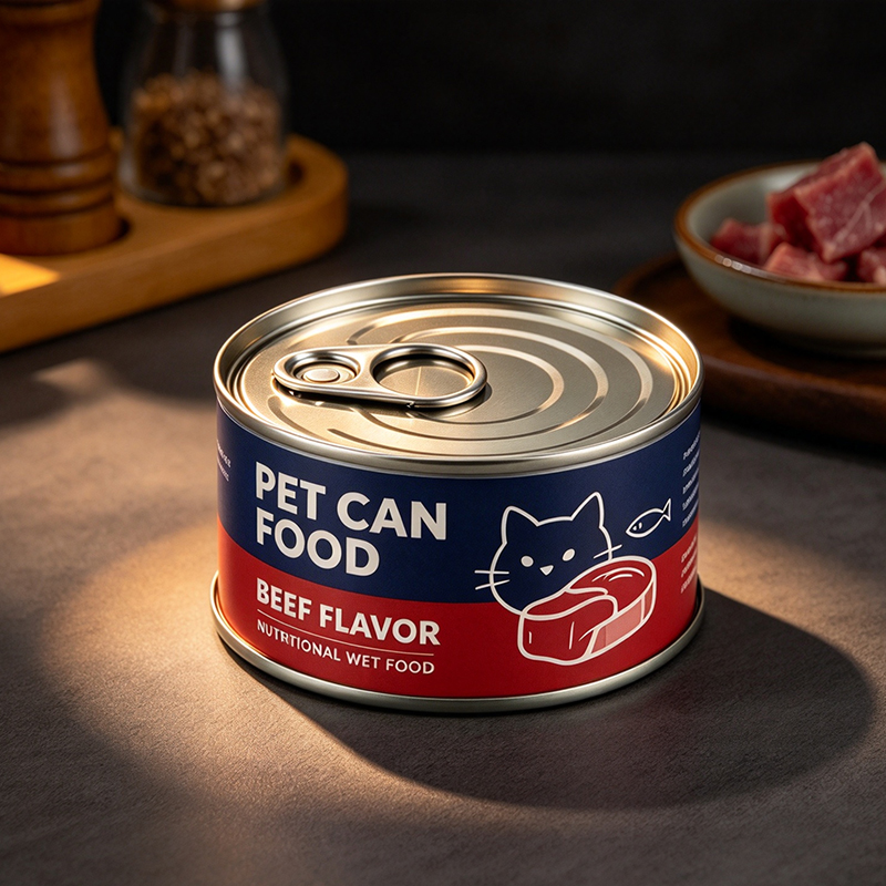 Empty Shallow Pet Food Cans with Easy Open Lids (Bulk Wholesale)