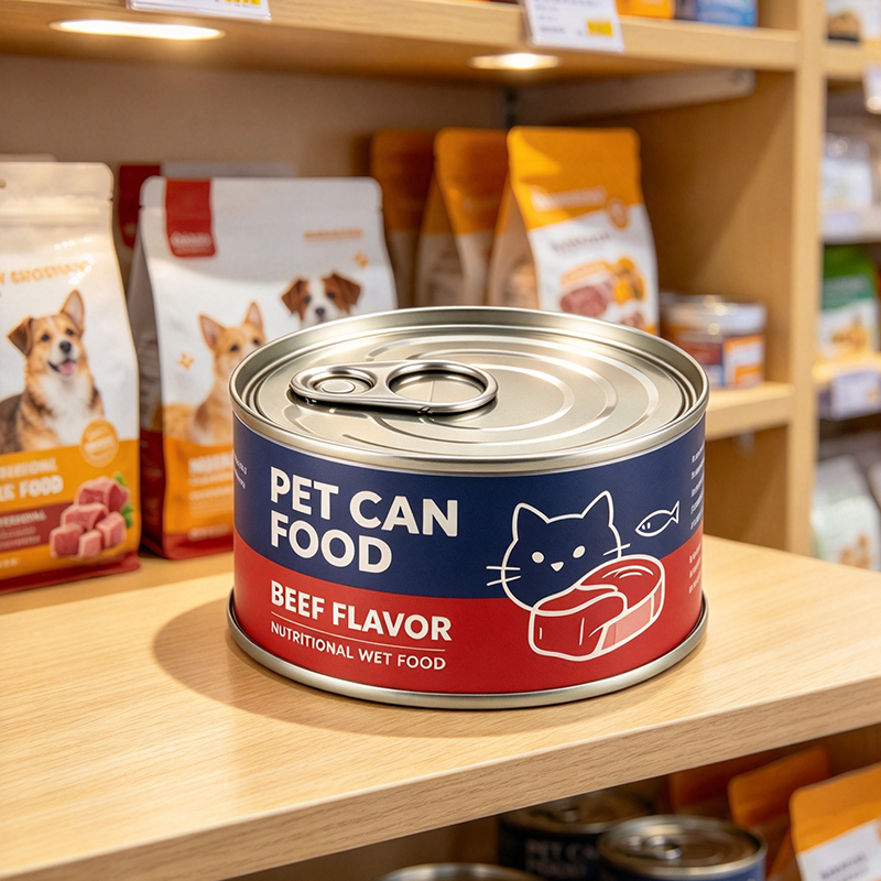 Empty Shallow Pet Food Cans with Easy Open Lids (Bulk Wholesale)