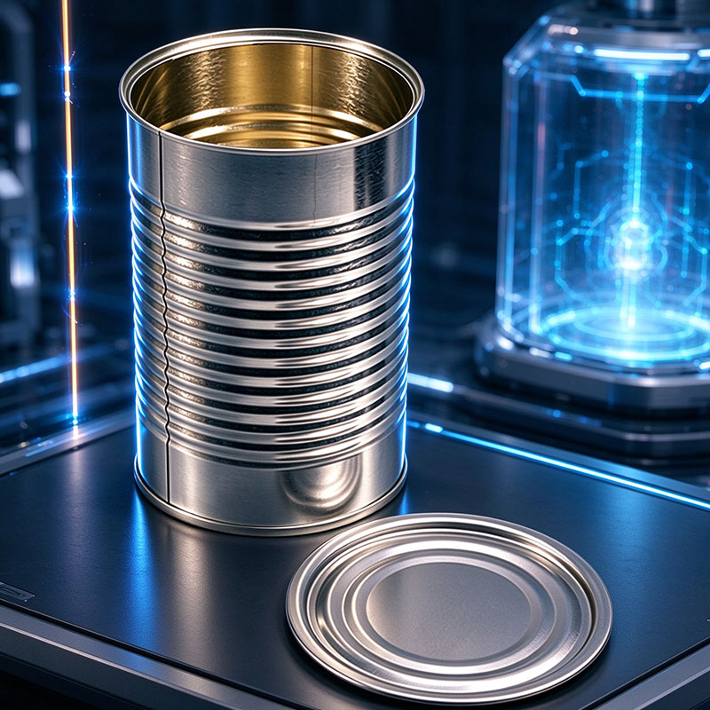 14 oz Empty Metal Food Cans with Standard Solid Lids 300x407 Ribbed Tinplate Storage Containers