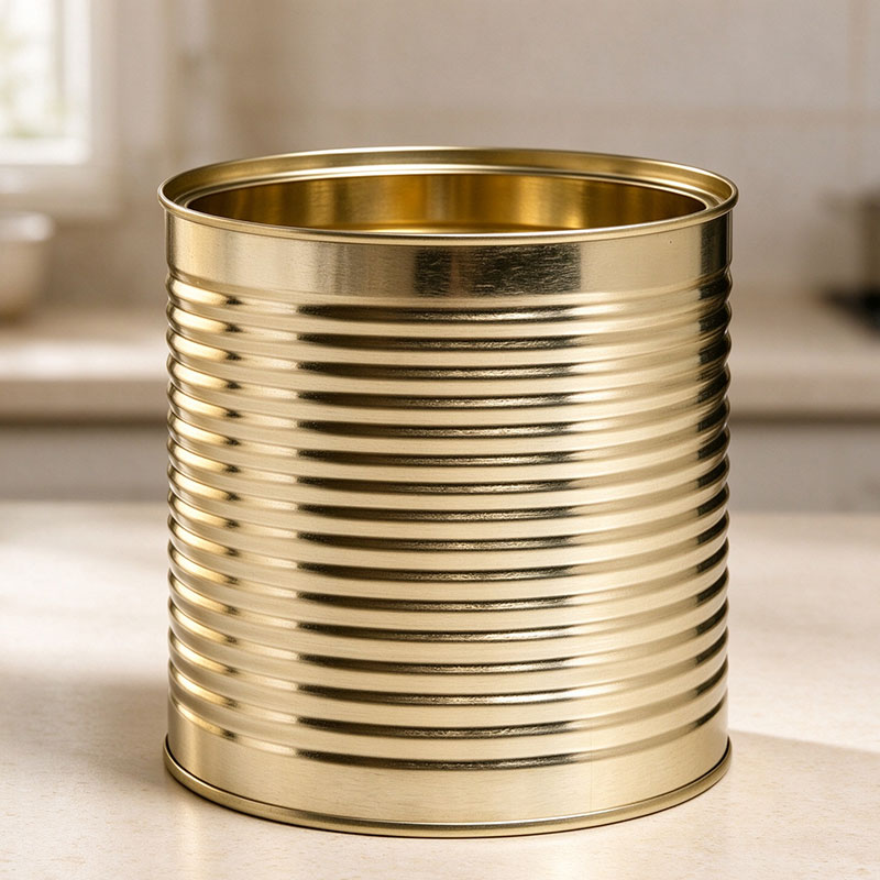 Industrial Gold Metal Containers - Odorless Empty Packaging Tins for Tea & Coffee