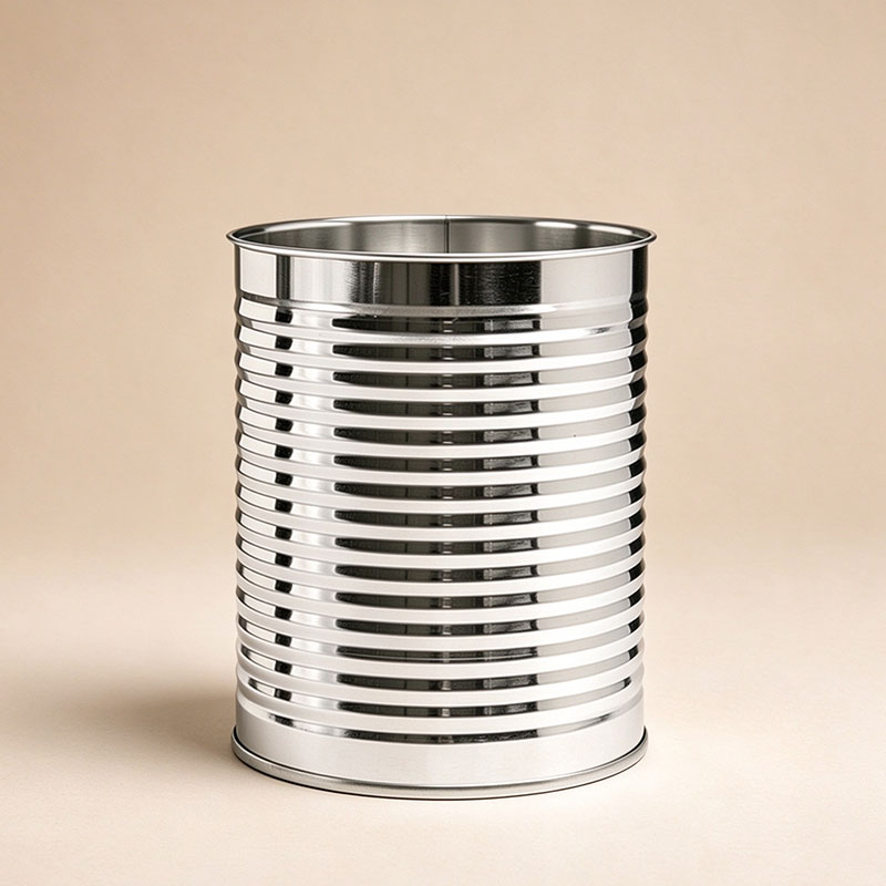 BPA-Free Silver Tinplate Cans - Custom Beaded Metal Food Tins Bulk