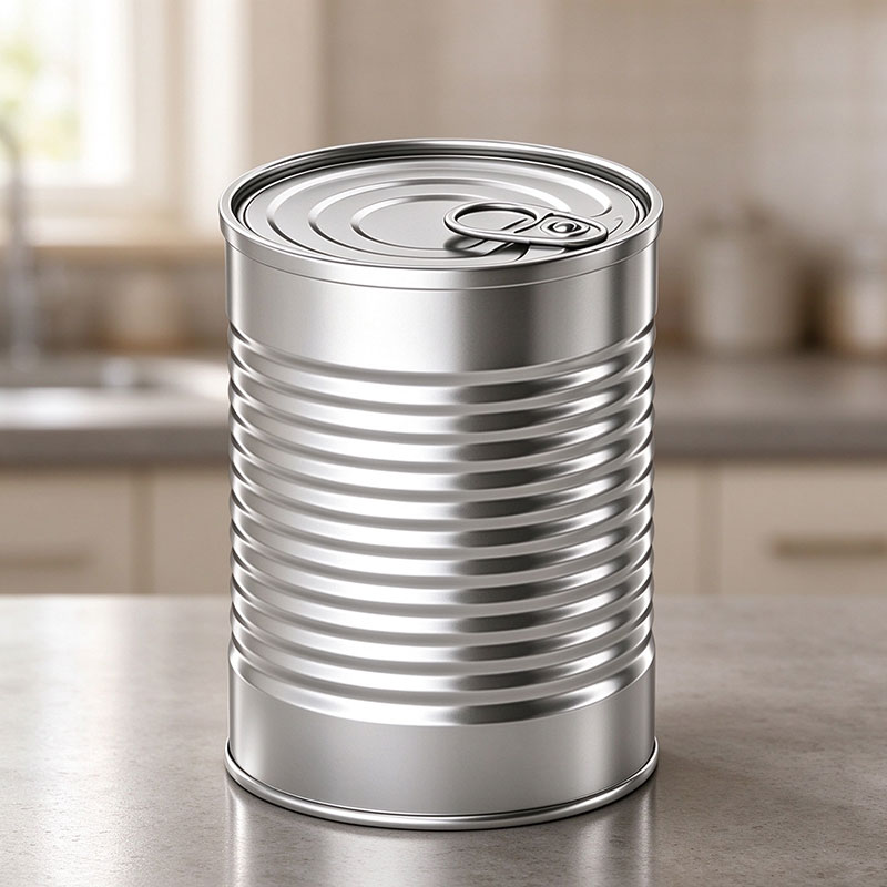 Food-Grade Easy-Open Metal Cans - Empty Silver Tinplate Containers with Ring Pull Lids